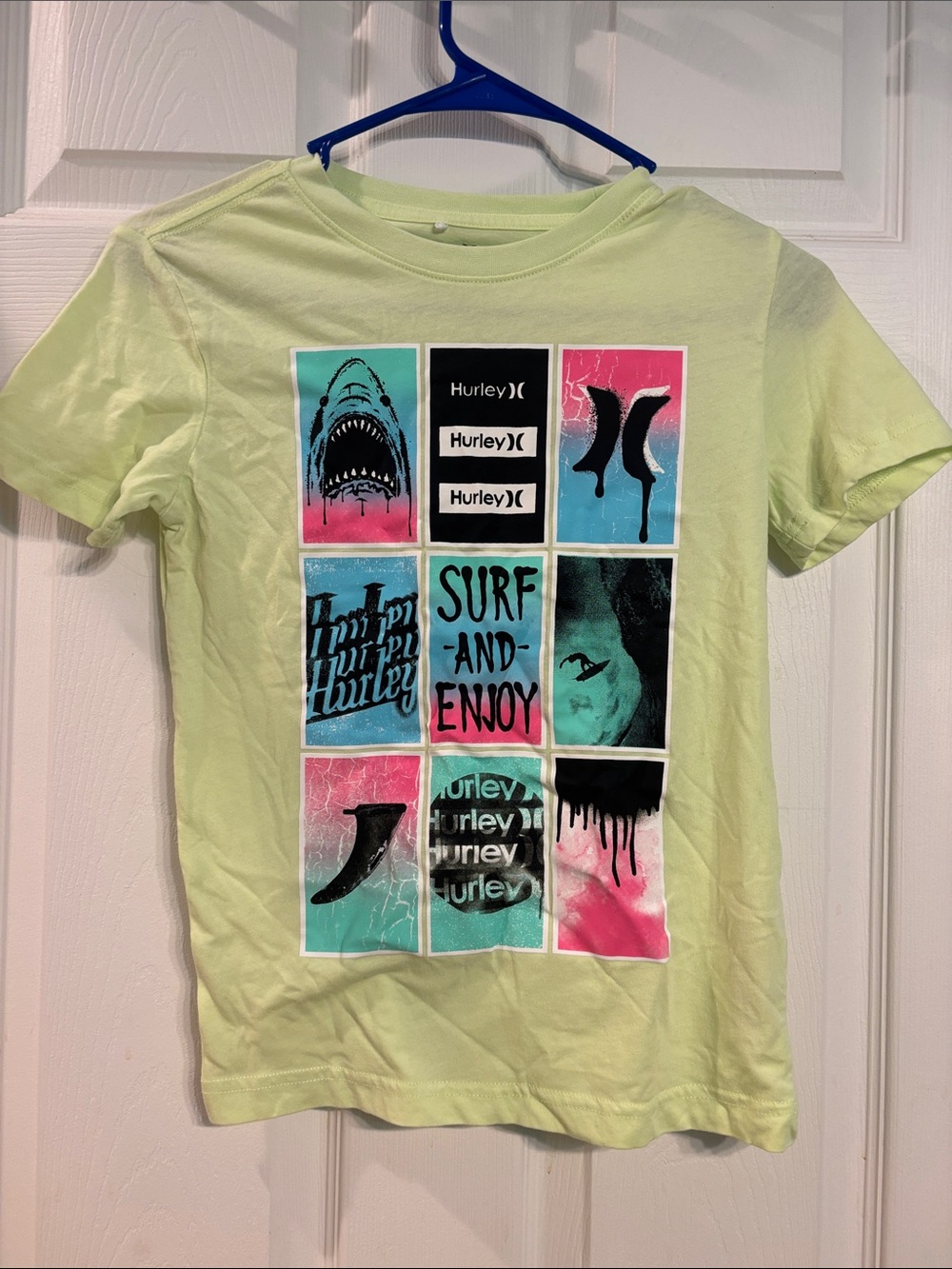 Hurley Boys' Light Green Surf Graphic Tee